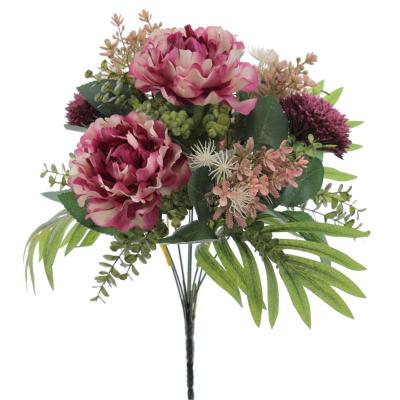 BOUQUET PEONIA MIX CREMA MALVA