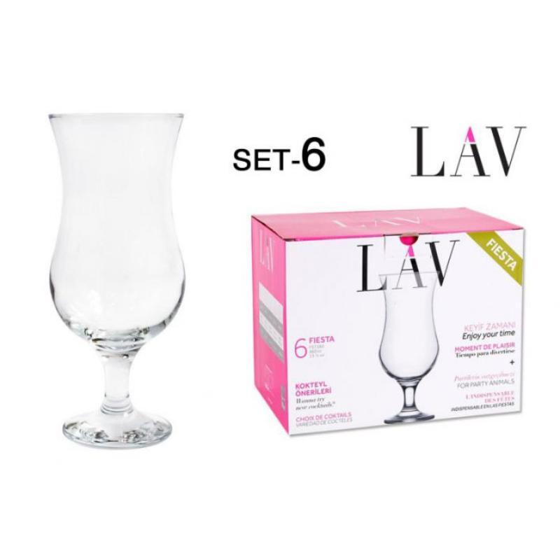 SET 6 COPAS COCKTAIL 460 CC FIESTA