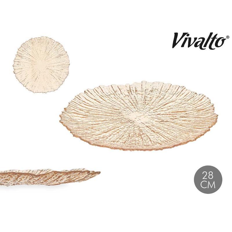 PLATO LLANO 28 CM AMBAR