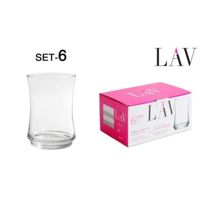 SET 6 VASOS VIDRIO 225CC LUNE