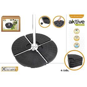 SOPORTE PARASOL 4 PZAS PLASTICO 48X48X7.5 CM