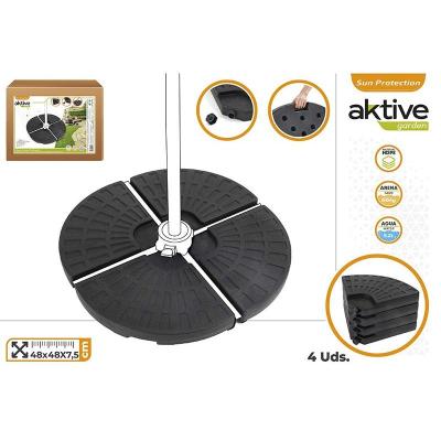 SOPORTE PARASOL 4 PZAS PLASTICO 48X48X7.5 CM