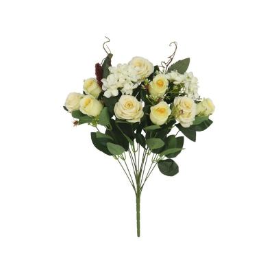 RAMO ROSAS HYDRANGEA X13-52 CM CREMA