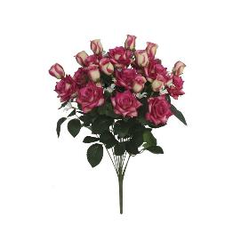 RAMO ROSAS-CAPULLOS X 11-53 CM FUCSIA