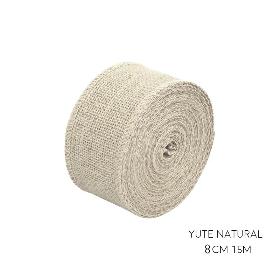 CINTA YUTE 8 CM X 15 M BLANCO