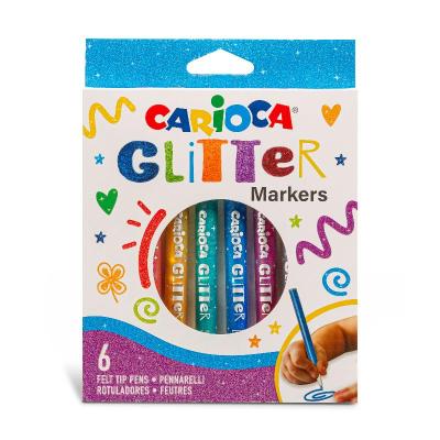 ROTULADORES GLITTER CARIOCA 6 PZ