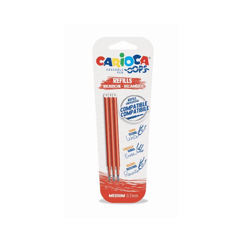 BOLIGRAFOS BORRABLES OOPS REFILL ROJO 3 UND