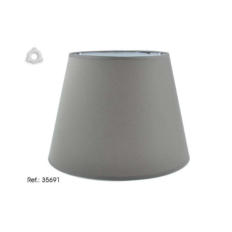 PANTALLA CONICA ANCHA 30CM.GRIS