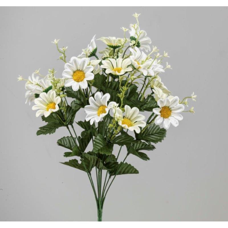 RAMO MARGARITAS X 10 45 CM CREMA