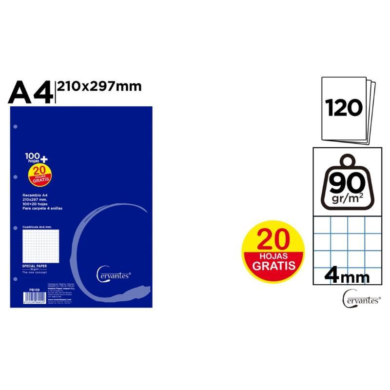 RECAMBIOS A4 90G 120H 4 TALADRO