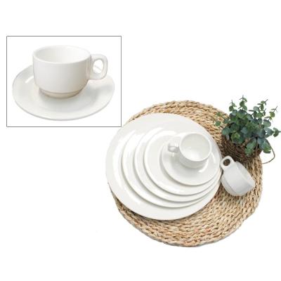 TAZA CON PLATO BLANCO BASIC 210 ML