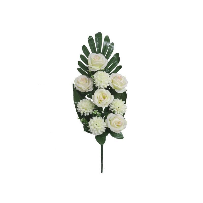 CONJUNTO ROSAS-MUM X9-52 CM CREMA