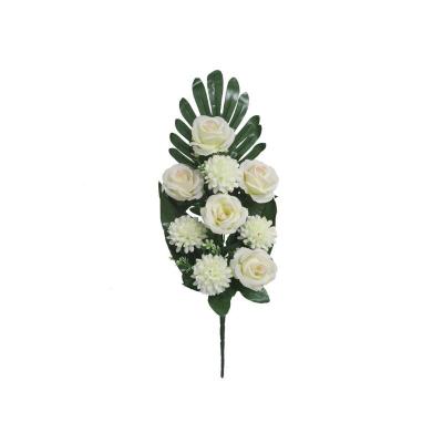 CONJUNTO ROSAS-MUM X9-52 CM CREMA