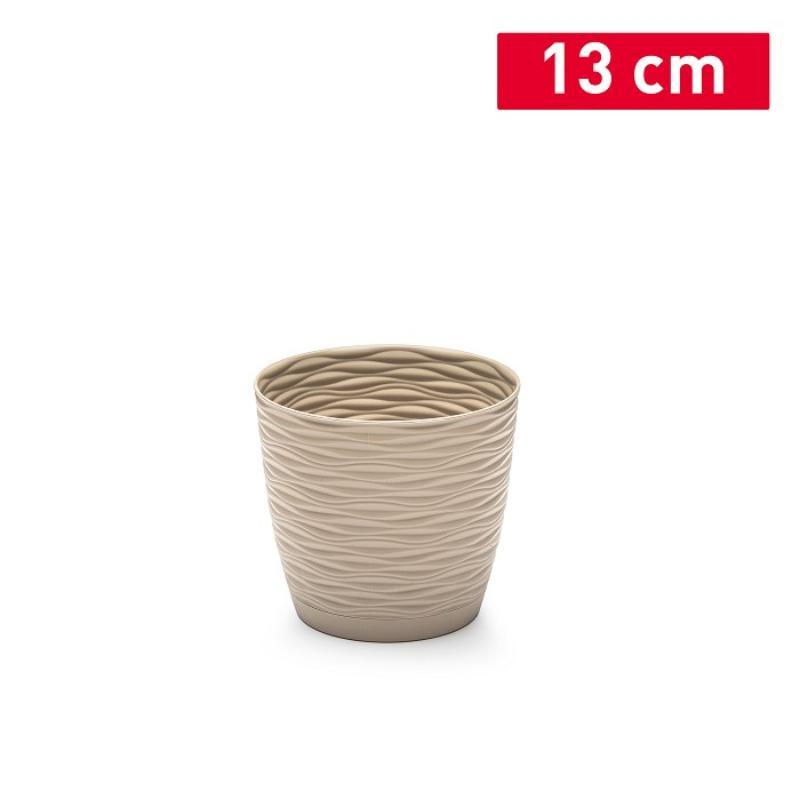 MACETA WIND REDONDA 13 CM MARRON CAFE