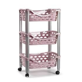 CARRITO AIRE 3 CESTAS ROSA PALO