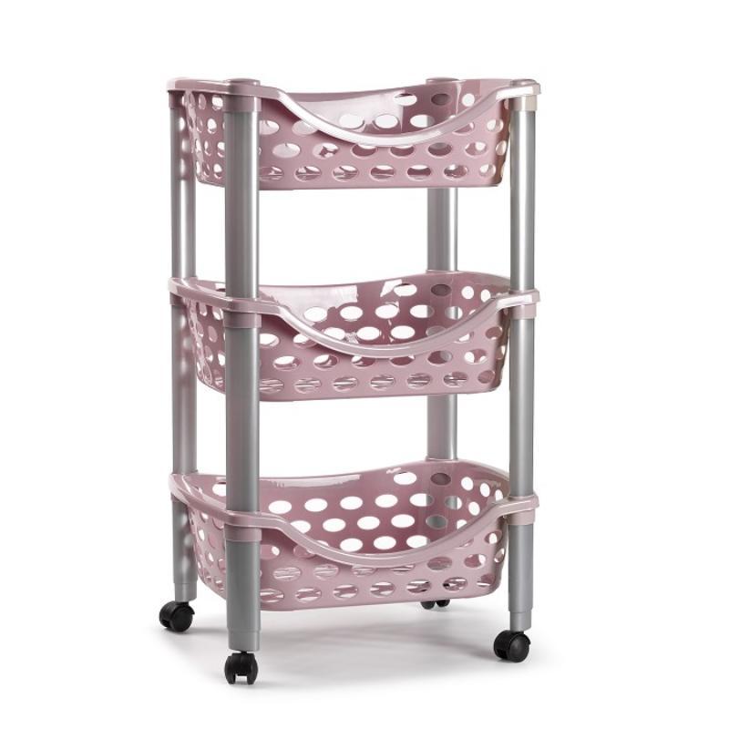 CARRITO AIRE 3 CESTAS ROSA PALO