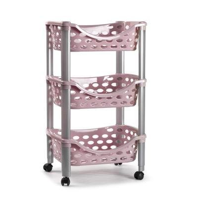 CARRITO AIRE 3 CESTAS ROSA PALO