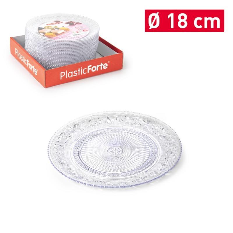PLATO REDONDO CRYSTAL 18 CM TRANSPARENTE
