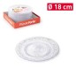 PLATO REDONDO CRYSTAL 18 CM TRANSPARENTE