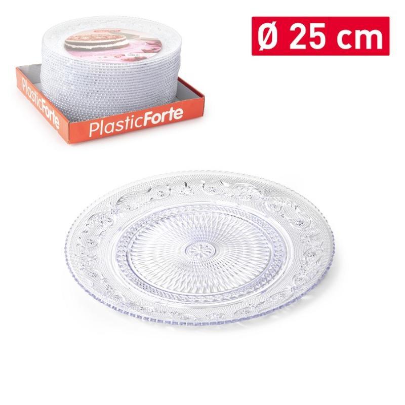 PLATO REDONDO CRYSTAL 25 CM TRANSPARENTE