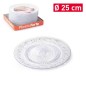 PLATO REDONDO CRYSTAL 25 CM TRANSPARENTE
