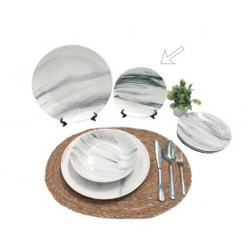 PLATO 23 CM MARMOL NEGRO