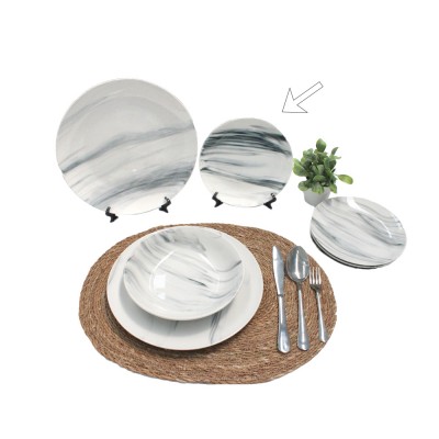 PLATO 23 CM MARMOL NEGRO