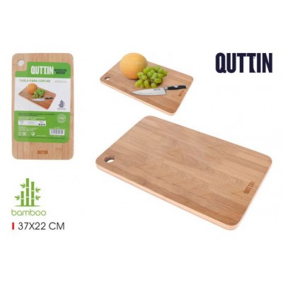 TABLA PARA CORTAR DE MADERA 37X22 CM BAMBU QUTTIN