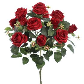 RAMO ROSAS Y CAPULLOS ROJO