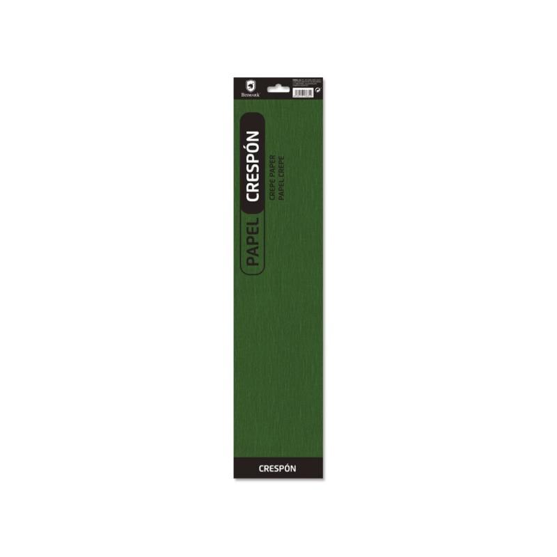 PAPEL CRESPON VERDE OSCURO 50X250 MM