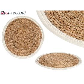 TAPETE NATURAL BORDE BLANCO 35 CM