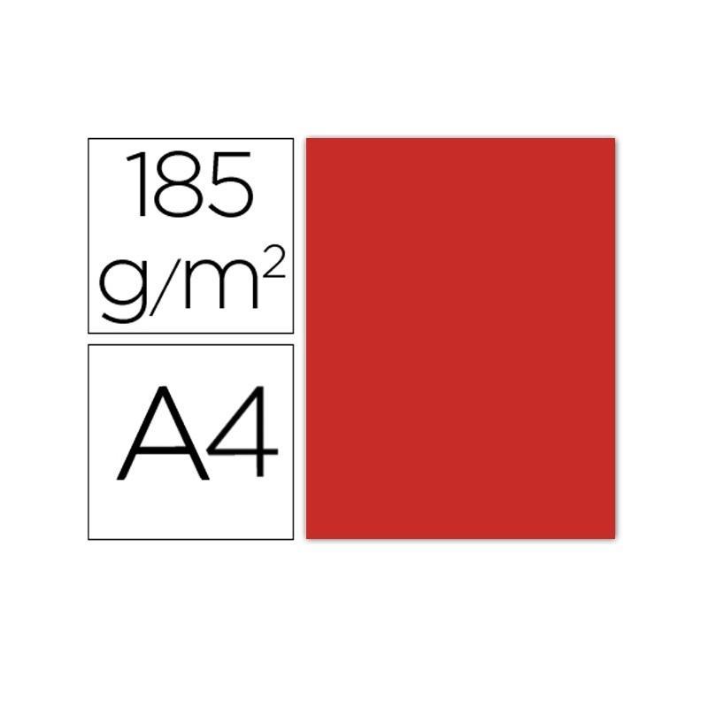 CARTULINA CANIRIS A4 185G ROJ 15