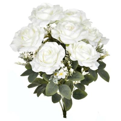 RAMO ROSAS 55 CM BLANCO