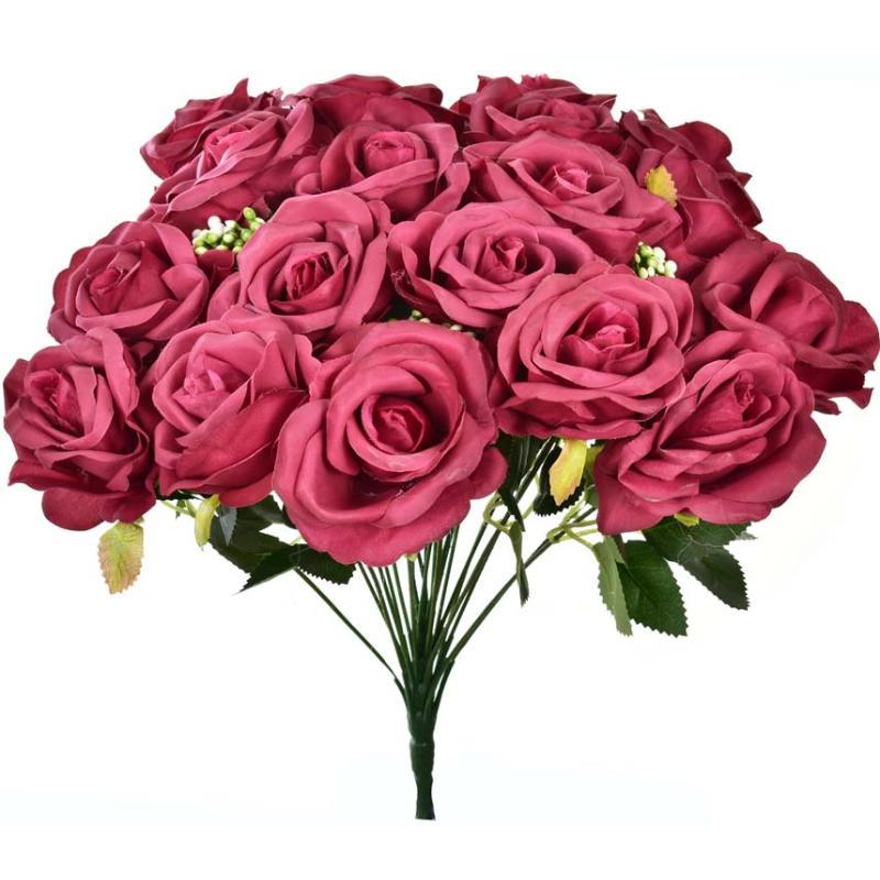 RAMO ROSAS X24-46 CM ROJO