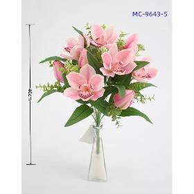 RAMO TULIPAN ORQUIDEAS X 12 ROSA