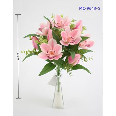 RAMO TULIPAN ORQUIDEAS X 12 ROSA
