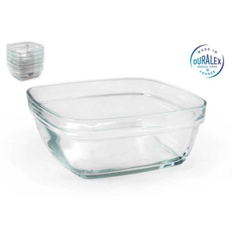 ENSALADERA 1150 CC APILABLE LYS TRAN CUAD 17X17X7