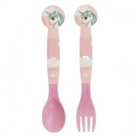 STOR SET DE 2 CUBIERTOS PP UNICORN RAINBOW