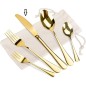 CUCHILLOS MIRIAM ORO X2