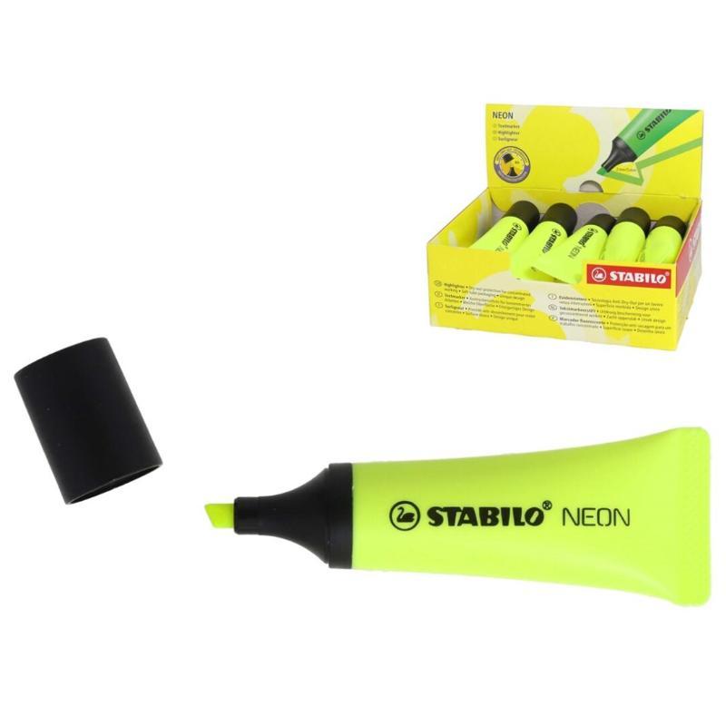 MARCADOR STABILO NEON AMARILLO