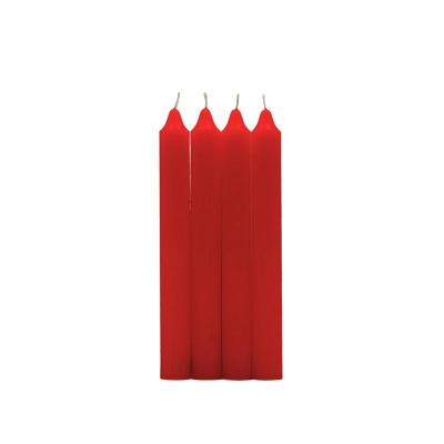PACK 4 VELAS CILINDRICAS ROJAS