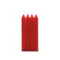PACK 4 VELAS CILINDRICAS ROJAS