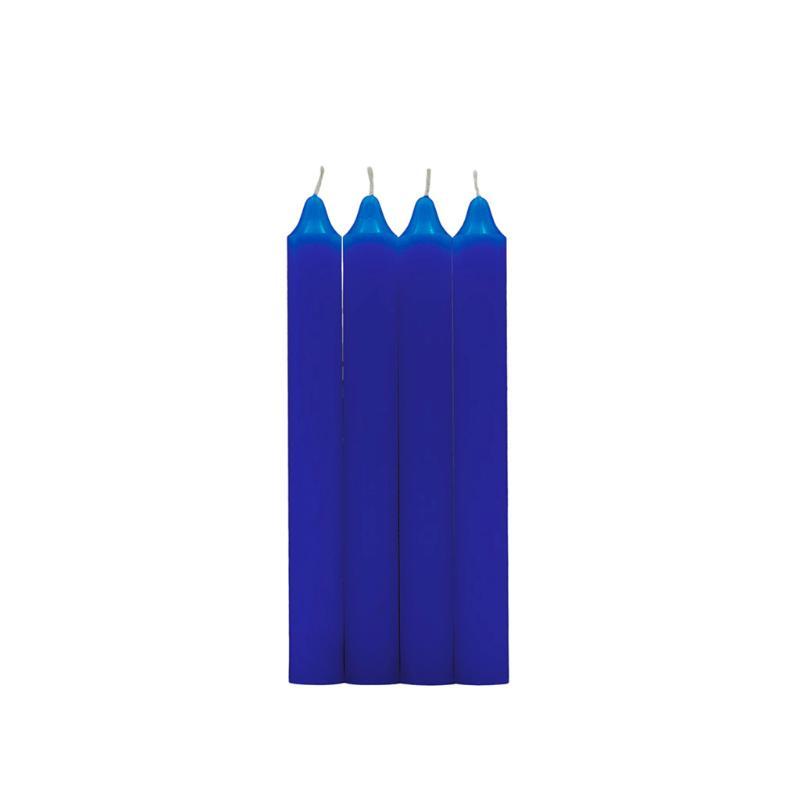 PACK 4 VELAS CILINDRICA AZUL