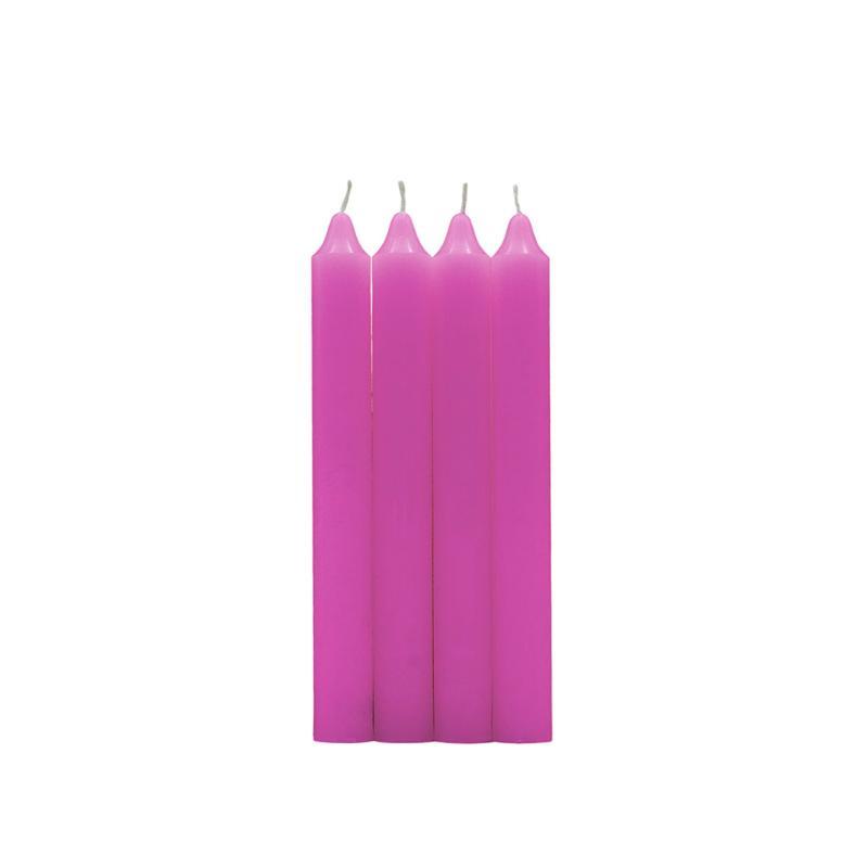PACK 4 VELAS CILINDRICA LILA