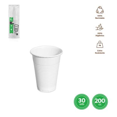 VASO IRROMPIBLE BLANCO 200 CC PP 30 UNDS