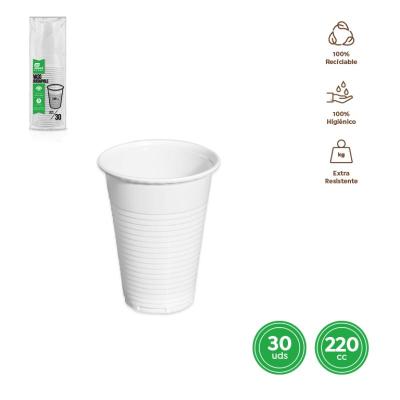 VASO INRROMPLIBLE BALNCO 220C (7OZ) PP 30 UDS