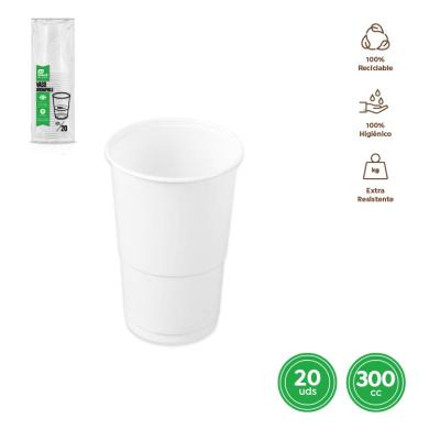 VASO IRROMPIBLE BLANCO 300CC (10OZ) PP 20 UDS.