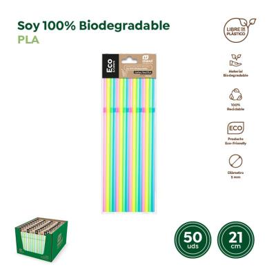 CAÑAS FLEXIBLES COMPOSTABLE PLAS