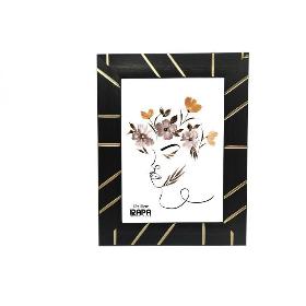 PORTAFOTO PVC 13X18 NEGRO/ORO