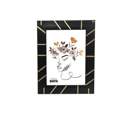 PORTAFOTO PVC 13X18 NEGRO/ORO